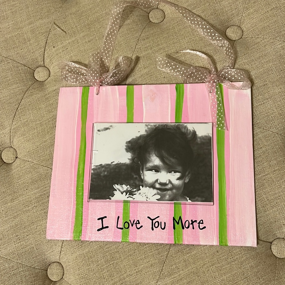 Hand painted photo canvas.